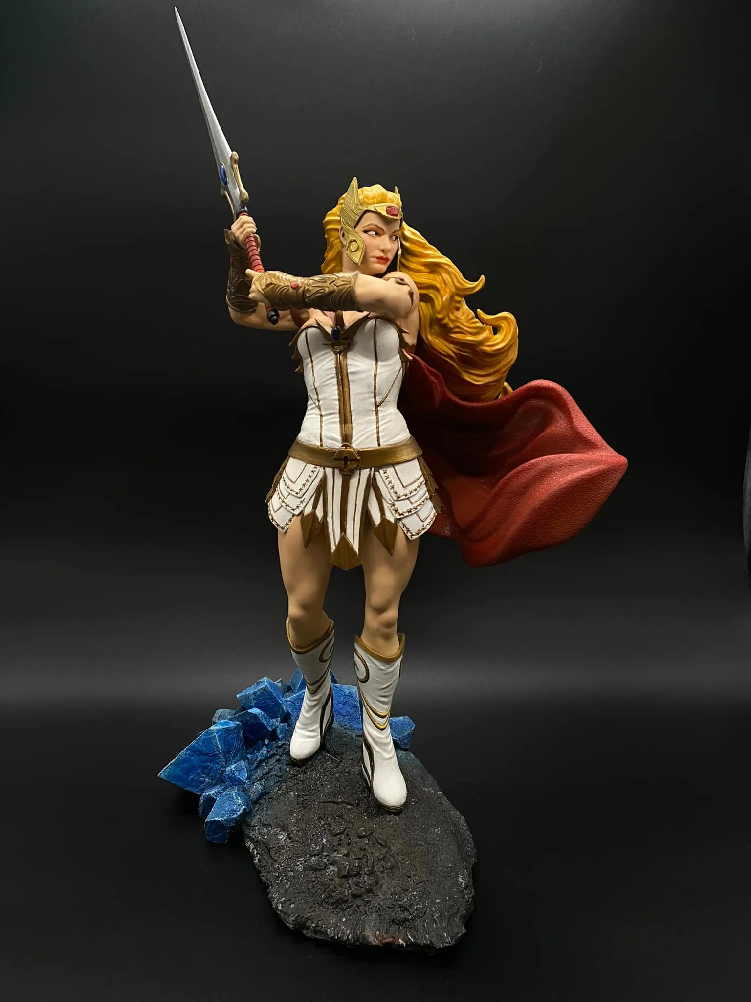 She-Ra, Princess of Power, a hand-painted 12-inch figure with sword and armor